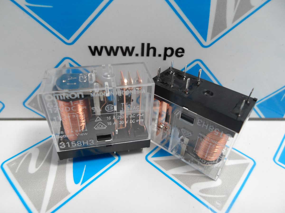 G2R-1-E 12VDC         Relé electromagnético 12VDC, 8 pines, SPDT, 16A/250V